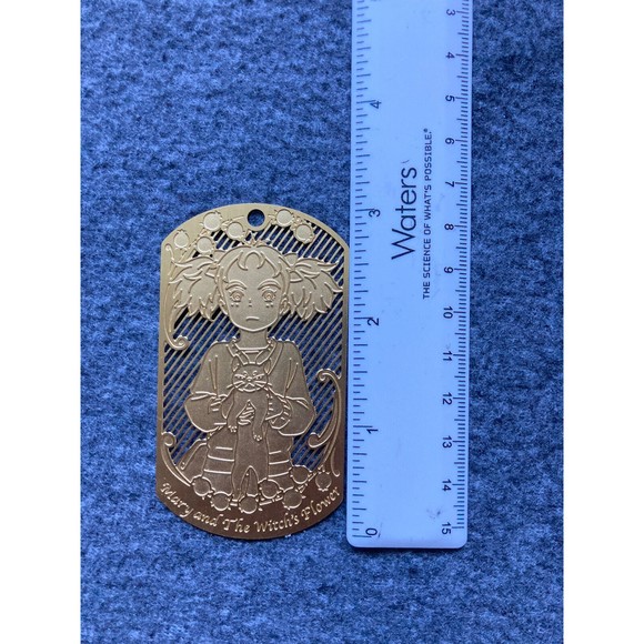 Golden rectangle metal anime girl hollow  bookmarks for books new - Picture 3 of 4